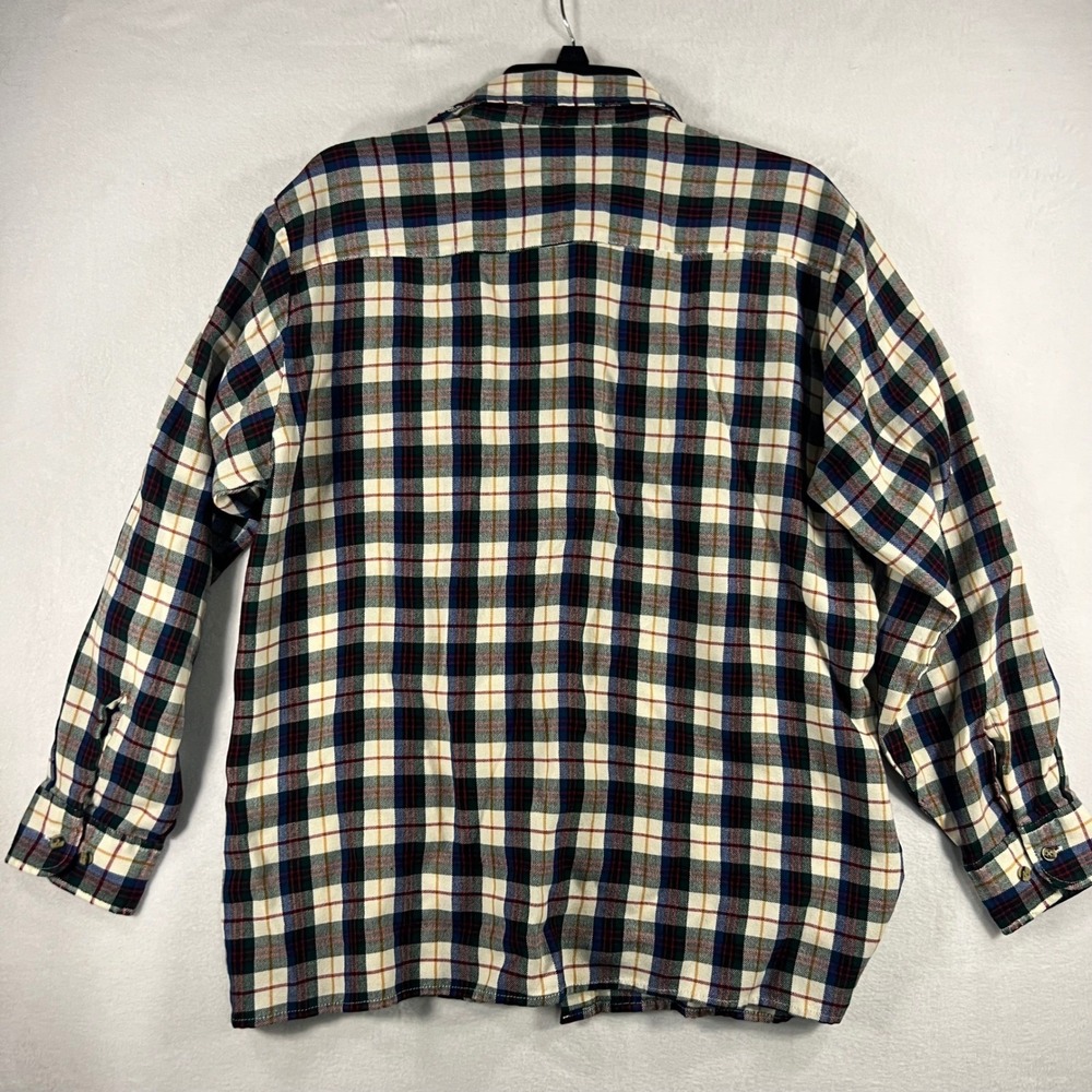 Backpacker Sportswear Mens L Plaid Long Sleeve Acrylic Button Up Shirt - Picture 2 of 8